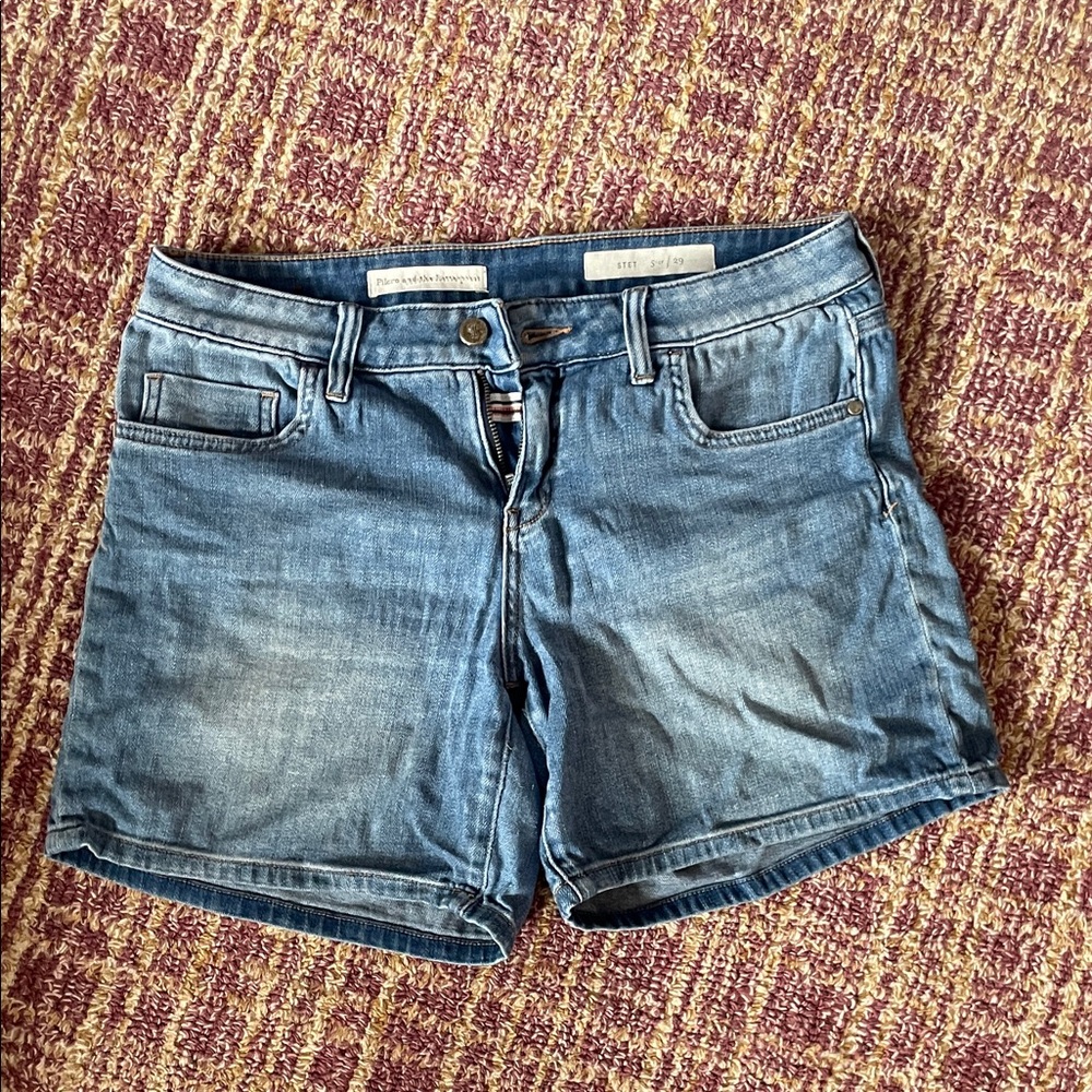 Pilcro and the Letterpress Blue Jean Shorts